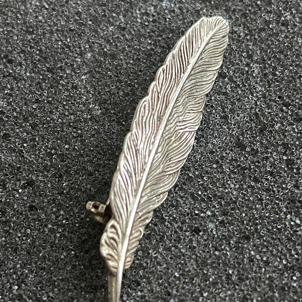 Vintage  HMK CDS Feather Brooch Pin 90s